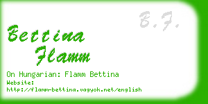 bettina flamm business card